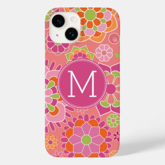 Aangepast monogram voor kleurrijk flessenpatroon Case-Mate iPhone case (Achterkant)