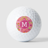 Aangepast monogram voor kleurrijk flessenpatroon golfballen (Voorkant)