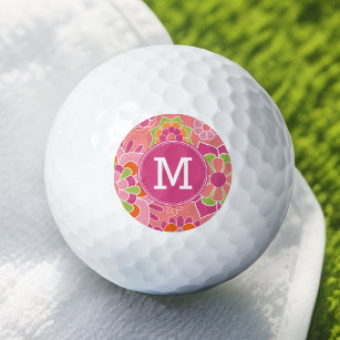 Aangepast monogram voor kleurrijk flessenpatroon golfballen