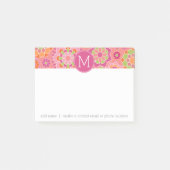 Aangepast monogram voor kleurrijk flessenpatroon post-it® notes (Voorkant)