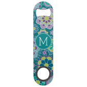 Aangepast monogram voor kleurrijk flessenpatroon speed flessenopener (Voorkant)