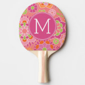 Aangepast monogram voor kleurrijk flessenpatroon tafeltennisbatje (Voorkant)