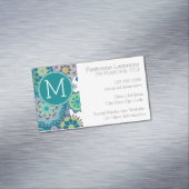 Aangepast monogram voor kleurrijk flessenpatroon visitekaartje magneet (Voorbeeld)