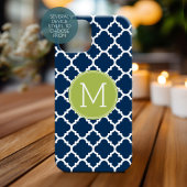 Aangepast monogram voor limoen- en zeemacht Case-Mate iPhone case