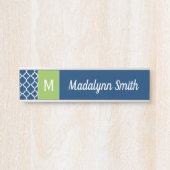 Aangepast monogram voor limoen- en zeemacht deurbordje (Voorkant)