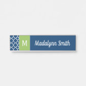 Aangepast monogram voor limoen- en zeemacht deurbordje (Voorkant)