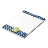 Aangepast monogram voor limoen- en zeemacht notitieblok (Linkerzijde)