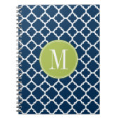 Aangepast monogram voor limoen- en zeemacht notitieboek (Voorkant)
