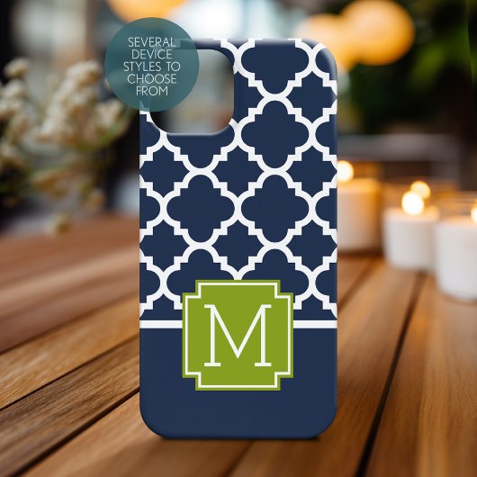 Aangepast monogram voor limoen- en zeemarabeskepat Case-Mate iPhone case