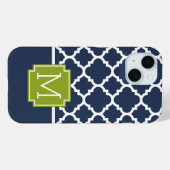 Aangepast monogram voor limoen- en zeemarabeskepat Case-Mate iPhone case (Achterkant (horizontaal))