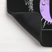 Aangepast monogram voor Paarse Floral Butterfly -  Muismat (Hoek)