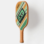 Aangepast monogram voor tapeband Retro Casette Pickleball Paddle (Links)