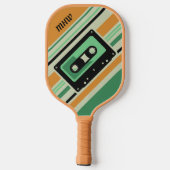 Aangepast monogram voor tapeband Retro Casette Pickleball Paddle (Achterkant)