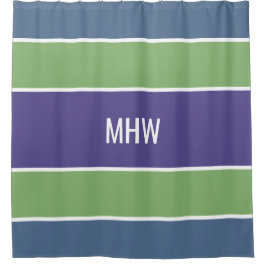 Aangepast monogram voor tapespiegelgordijn met str douchegordijn