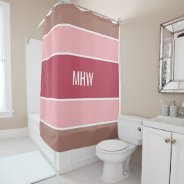 Aangepast monogram voor tapespiegelgordijn met str douchegordijn
