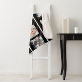 Aangepast monogram voor zwart-wit multifunctionele sherpa deken (In situ)