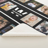 Aangepast monogram voor zwart-wit multifunctionele sherpa deken (3/4)