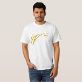 Aangepast Monogram W Faux Gold Foil Monogrammen In T-shirt (Voorkant volledig)