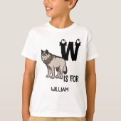 Aangepast monogram W is voor een leuke illustratie T-shirt (Voorkant)