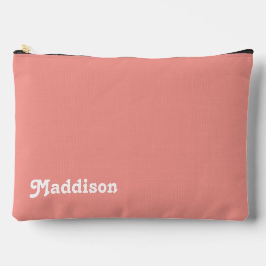 Aangepast monogram, watermeloen roze retro typogra etui (Voorkant)