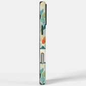 Aangepast monogram Waterverf bladpatroon Case-Mate iPhone Case (Achterkant / Rechts)