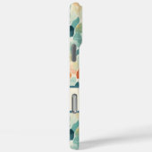 Aangepast monogram Waterverf bladpatroon Case-Mate iPhone Case (Achterkant / Rechts)