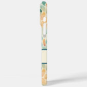 Aangepast monogram Waterverf bladpatroon Case-Mate iPhone Case (Achterkant / Links)