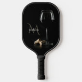 Aangepast monogram "wijnglas" pickleball paddle (Voorkant)