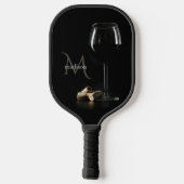 Aangepast monogram "wijnglas" pickleball paddle (Achterkant)