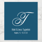 Aangepast Monogram Wijnlabel Wijn Etiket (Enkel label)