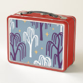 Aangepast monogram Wilgboompatroon Blauw (Achterkant)