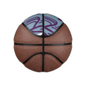 Aangepast monogram Wilgenboompatroon Blauw Basketbal (Rechts)