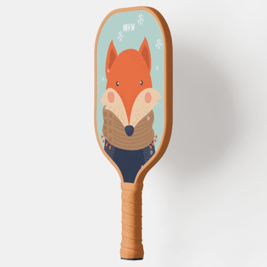 Aangepast monogram Winter Fox Pickleball Paddle (Links)