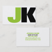 Aangepast Monogram wit Visitekaartje (Voorkant / Achterkant)