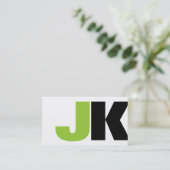 Aangepast Monogram wit Visitekaartje (Staand voorkant)