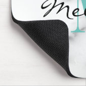 Aangepast monogram witte marmer muismat (Hoek)