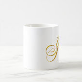Aangepast Monogram Y Faux Gold Foil Monogrammen In Koffiemok (Center)