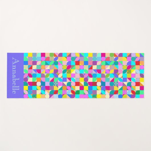 Aangepast monogram Yoga Workout Modern Yoga Mat (Voorkant (horizontaal))