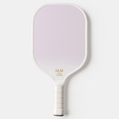 Aangepast monogram zacht roze flesjespatroon pickleball paddle (Achterkant)