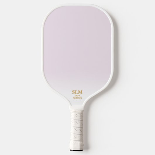 Aangepast monogram zacht roze flesjespatroon pickleball paddle (Achterkant)