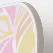 Aangepast monogram zacht roze flesjespatroon pickleball paddle (Links Detail)