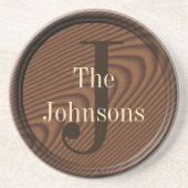 Aangepast monogram zandsteen onderzetter (Voorkant)