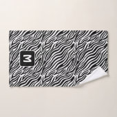 Aangepast monogram zebra patroon bad handdoek (Handdoek)