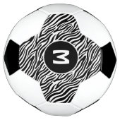 Aangepast monogram zebra patroon voetbal (Gedraaid)