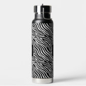 Aangepast monogram zebra patroon waterfles (Links)