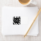 Aangepast monogram, Zebra Pattern Animal Print. Etiket (Insitu)