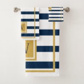 Aangepast monogram zeemacht bad handdoek (Insitu)