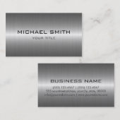 Aangepast monogram zilver Roestvrij staal Metaal Visitekaartje (Voorkant / Achterkant)