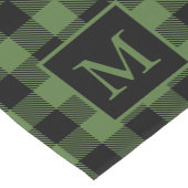 Aangepast Monogram Zwart Groen Buffel Plaid Patroo Korte Tafelloper (Hoek)