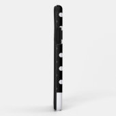 Aangepast monogram zwart poka Dots Case-Mate iPhone Case (Achterkant/rechts)